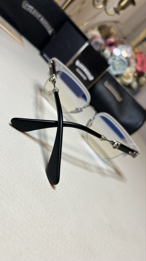 Chrome Hearts Evagilist 925 argin pur rame de ochelari noi