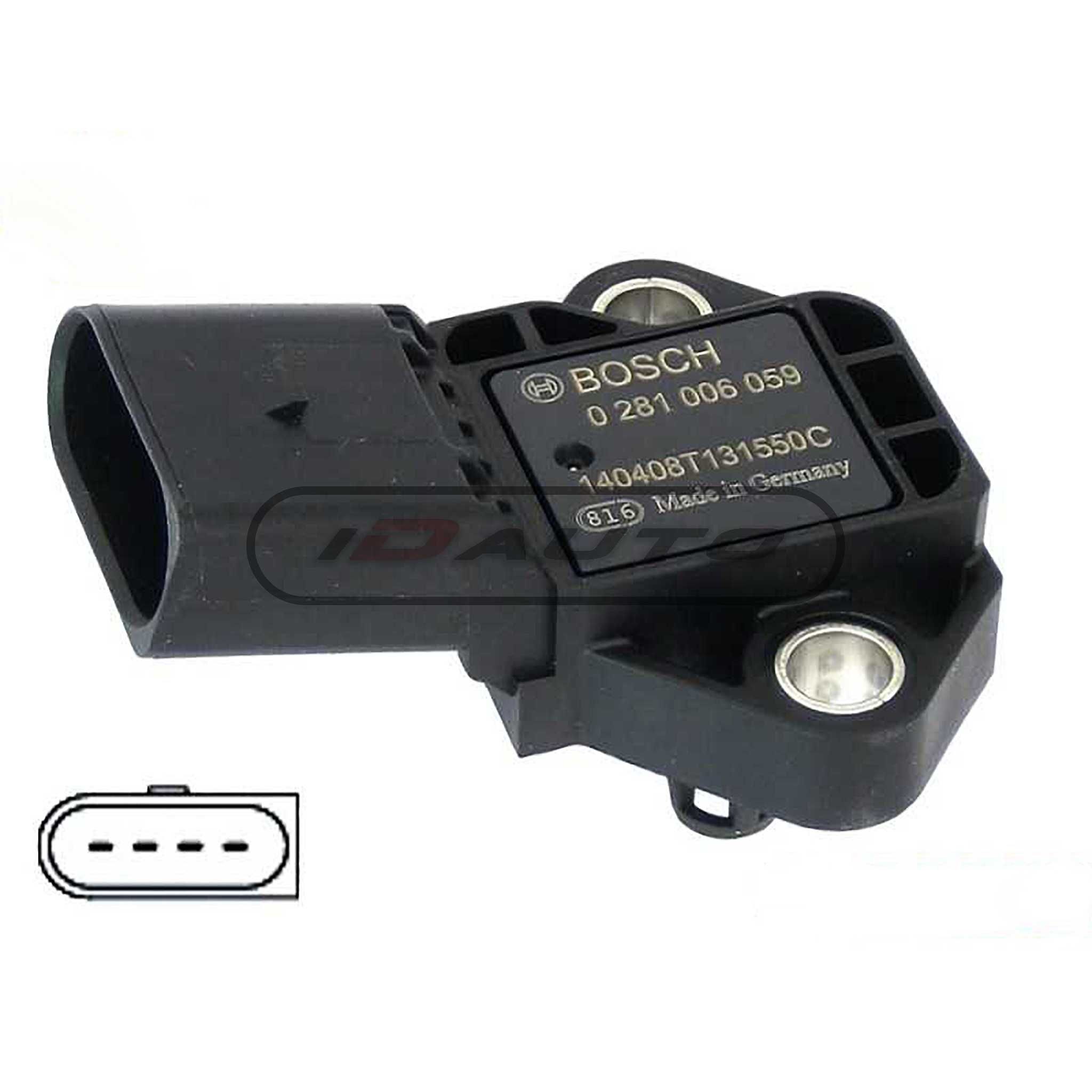 Мап сензор 4 бара Bosch Vw тунинг Map sensor 1.9tdi, seat, skoda, audi