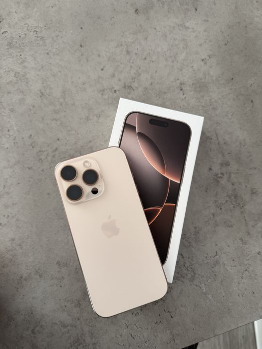 Iphone 16 pro 128, desert titanium, 96% baterie