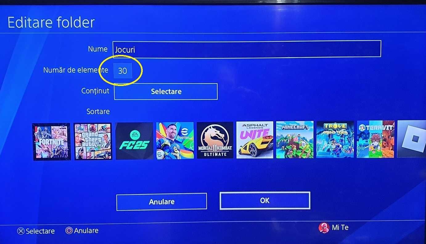 75 jocuri + PS4 SLIM cu FIFA 25, GTA V, Fortnite, Mortal Kombat 11