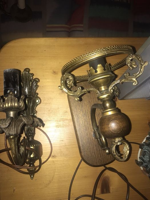 Антични Лампи и полилеи Уникални барокови от дърворезба ковано желязо