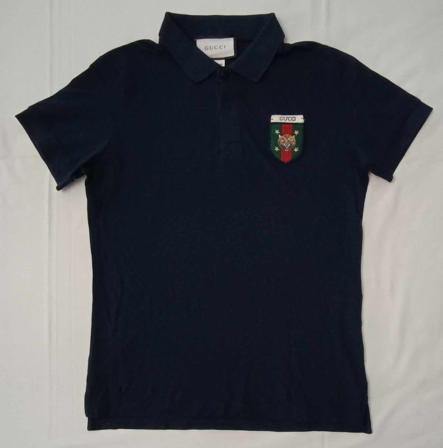 Gucci Polo Shirt поло тениска M Гучи памучна фланелка