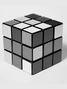 Cub Rubik 3x3x3 Greyscale - gri cu diverse nuante