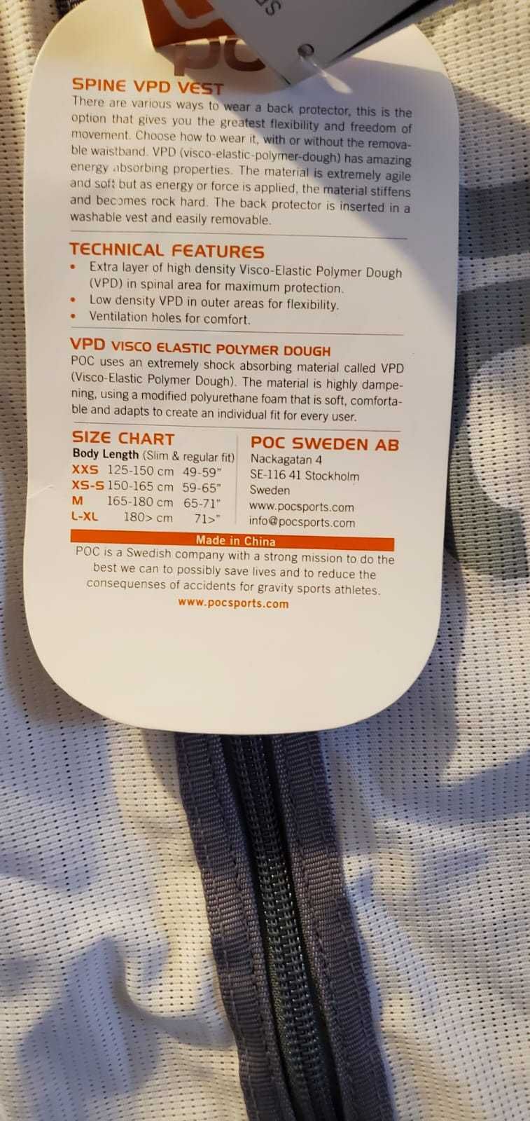 POC Vesta protectie VPD noua, marimea M