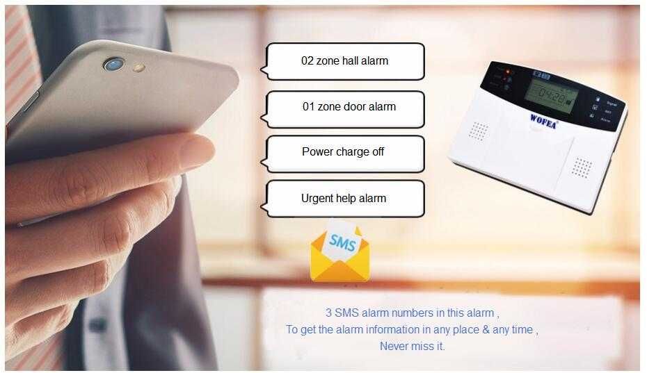 Sistem de securitate alarma GSM pentru casa apartament Wofea