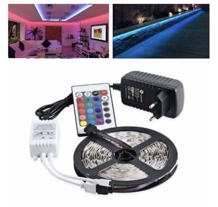 Banda LED SMD 10m , cu telecomanda si joc de lumini