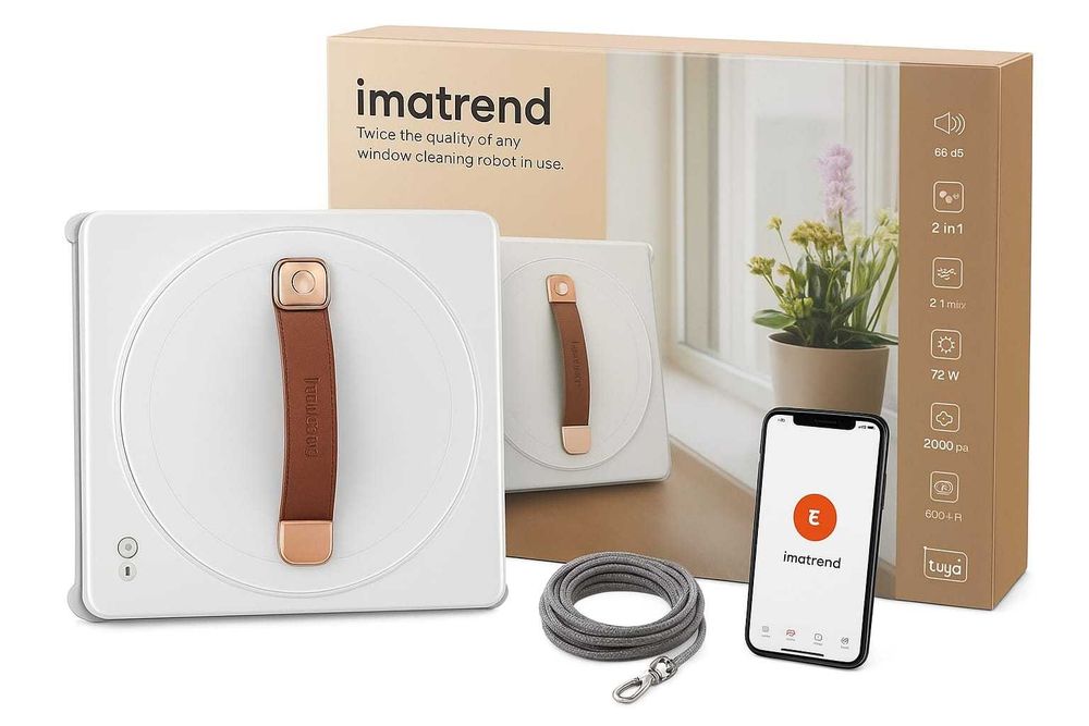 Robot de curățare geamuri, Ima Trend. Aplicație Tuya.
