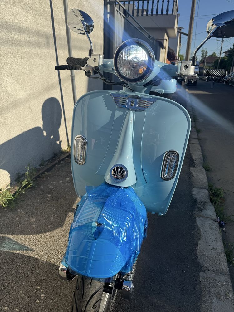 Scuter Electric 3000w Classic Retro Blue