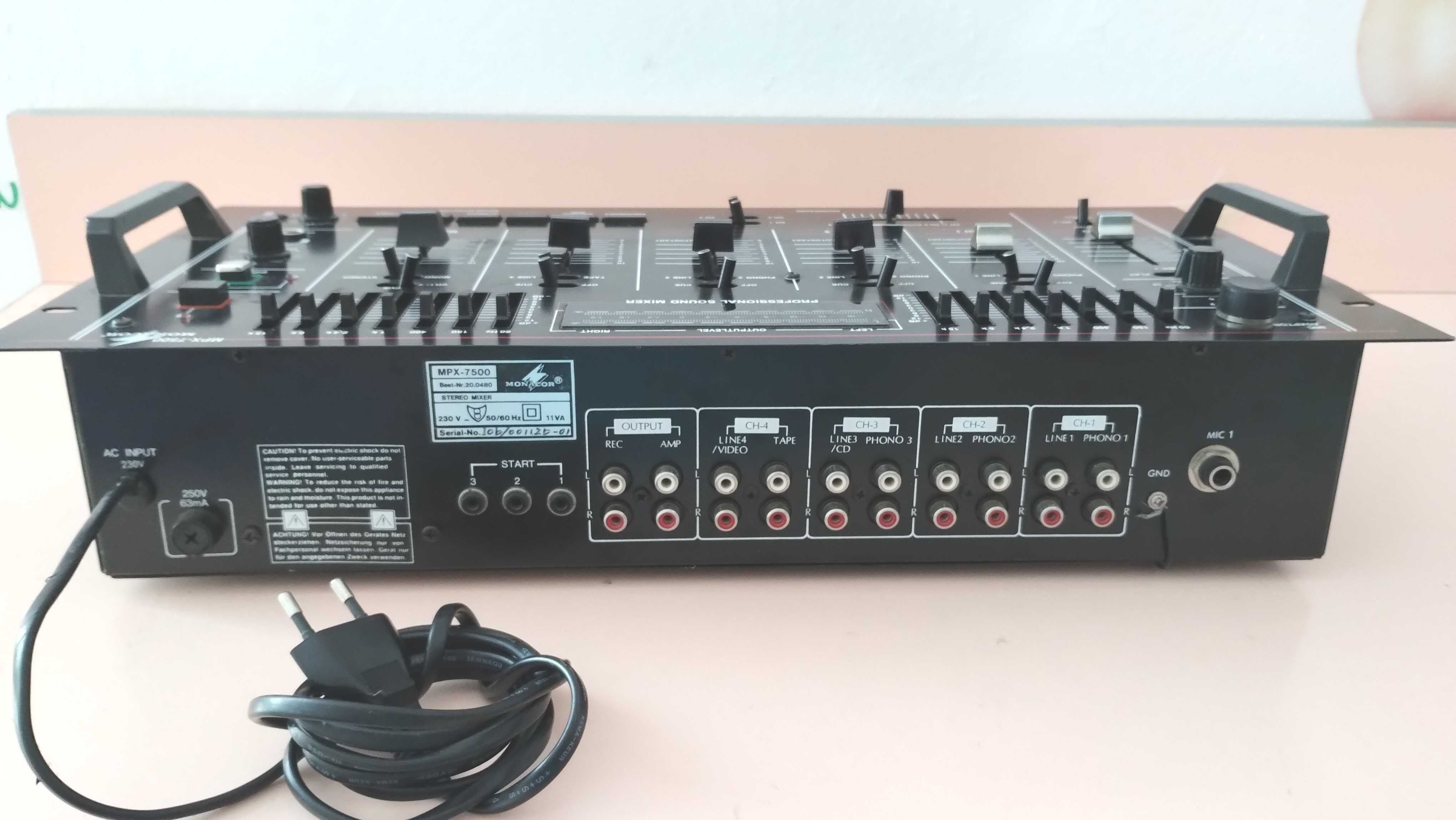 accesorii audio hi fi mixer Monacor MPX7500 egalizator preamplificator