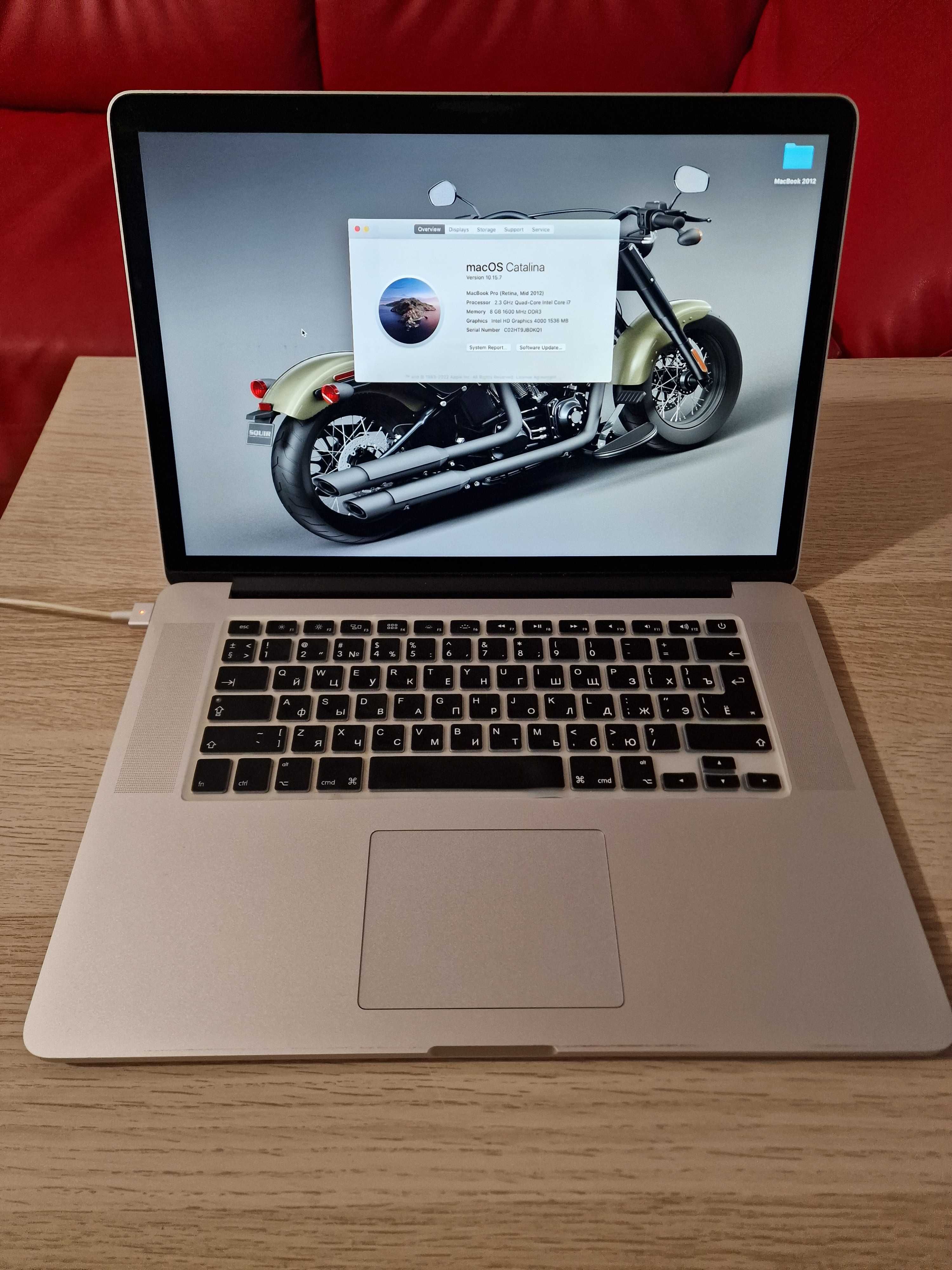 Apple MacBook Pro 15" Mid 2012 - 500Gb SSD 8Gb RAM