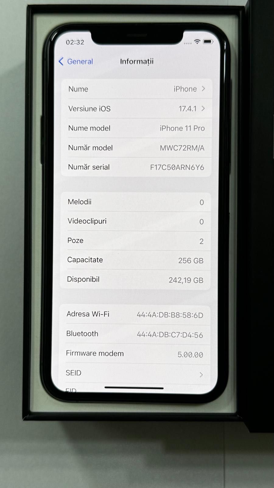 iPhone 11 Pro, Space Gray, 256GB, IMPECABIL !