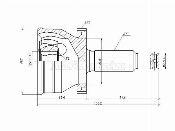 Шрус наружный  Hyundai Sonata