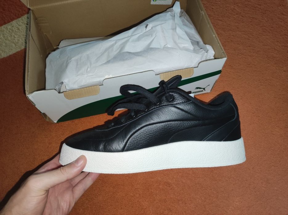 Vând adidași noi Puma Ca Luxe, piele, negru, 43