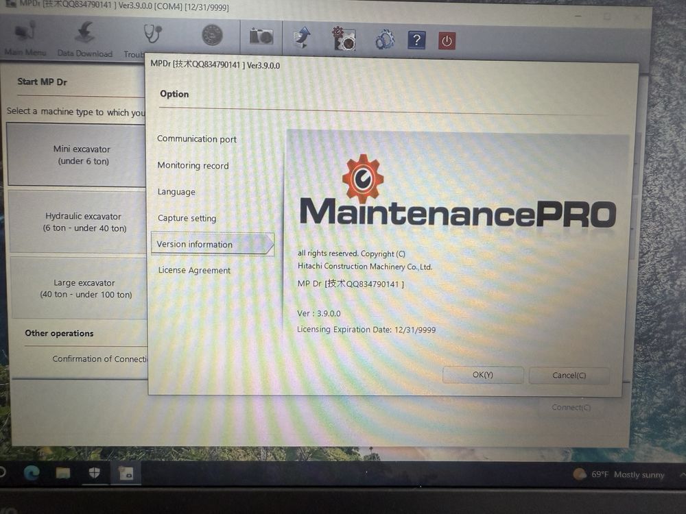 Tester/Diagnoza Hitachi 3.9+Leptop Dell E7470 cu softul instalat