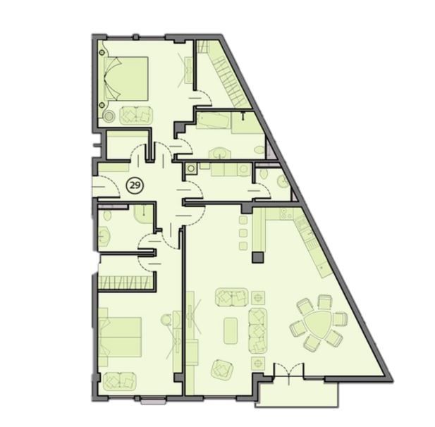 Продава се Тристаен апартамент в София, Манастирски ливади - 191 кв.м за 1872 €/кв.м - Снимка #2