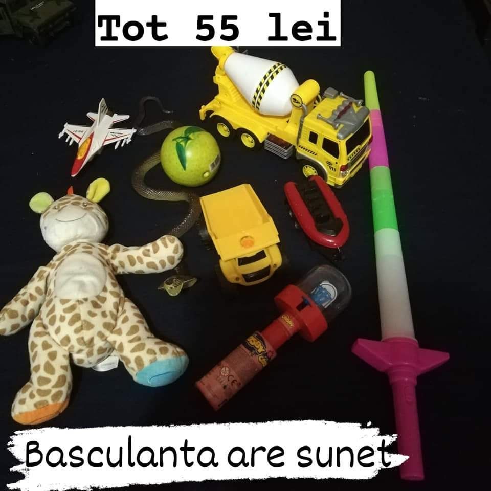 Jucării diverse pentru copii pana la 7 ani, masinute, popice,sac box