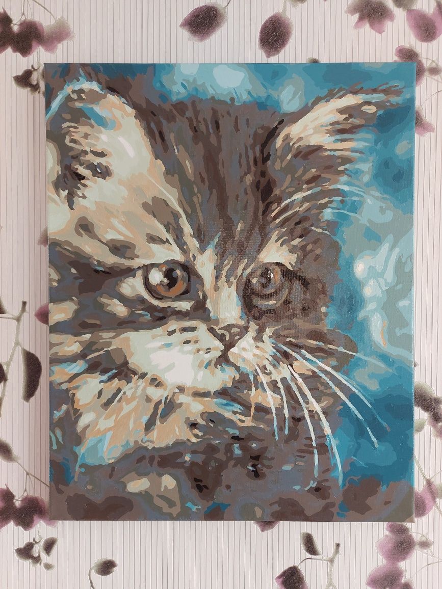 Картина "Котёнок" . Живопись акрилом на холсте.