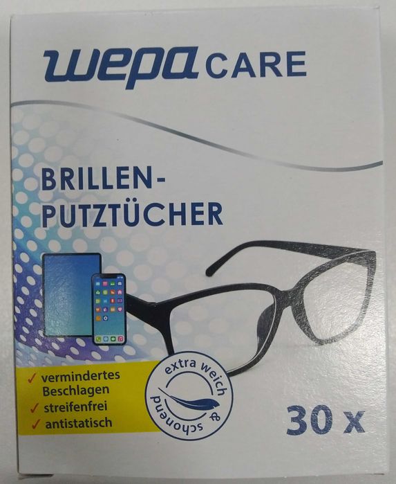 Влажные салфетки для очков Wepa care
