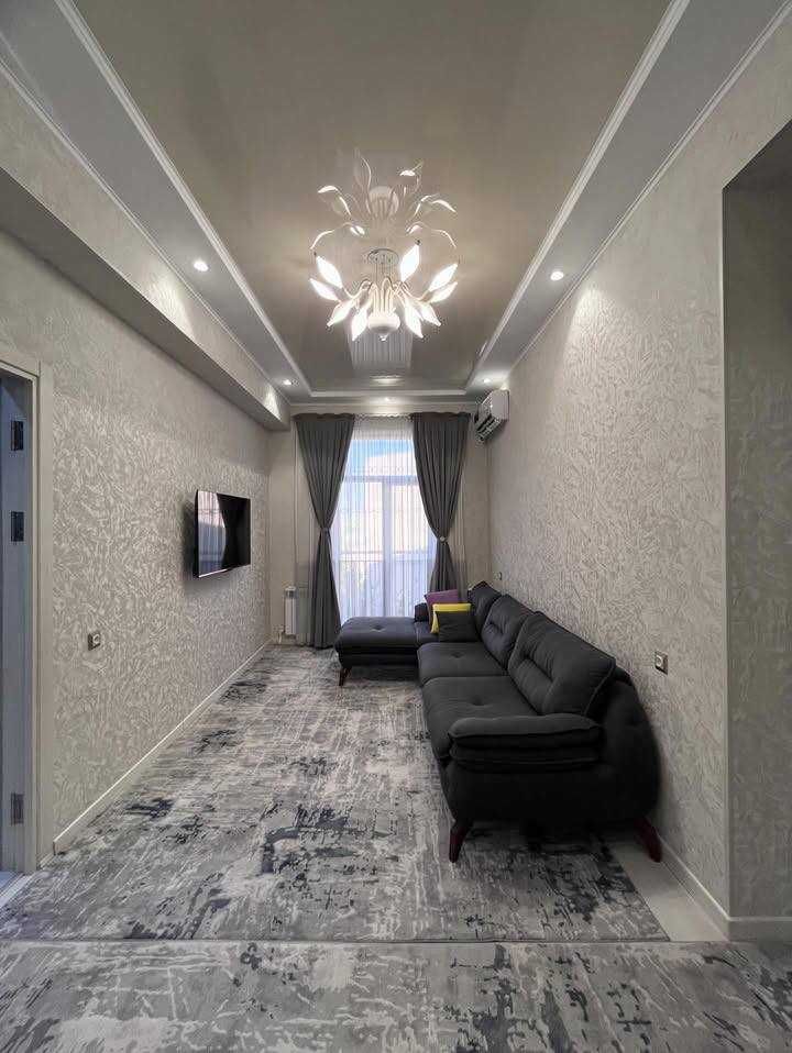 2-комнатная студия в Tashkent City Boulevard: 53.8м² с меб+тех!`