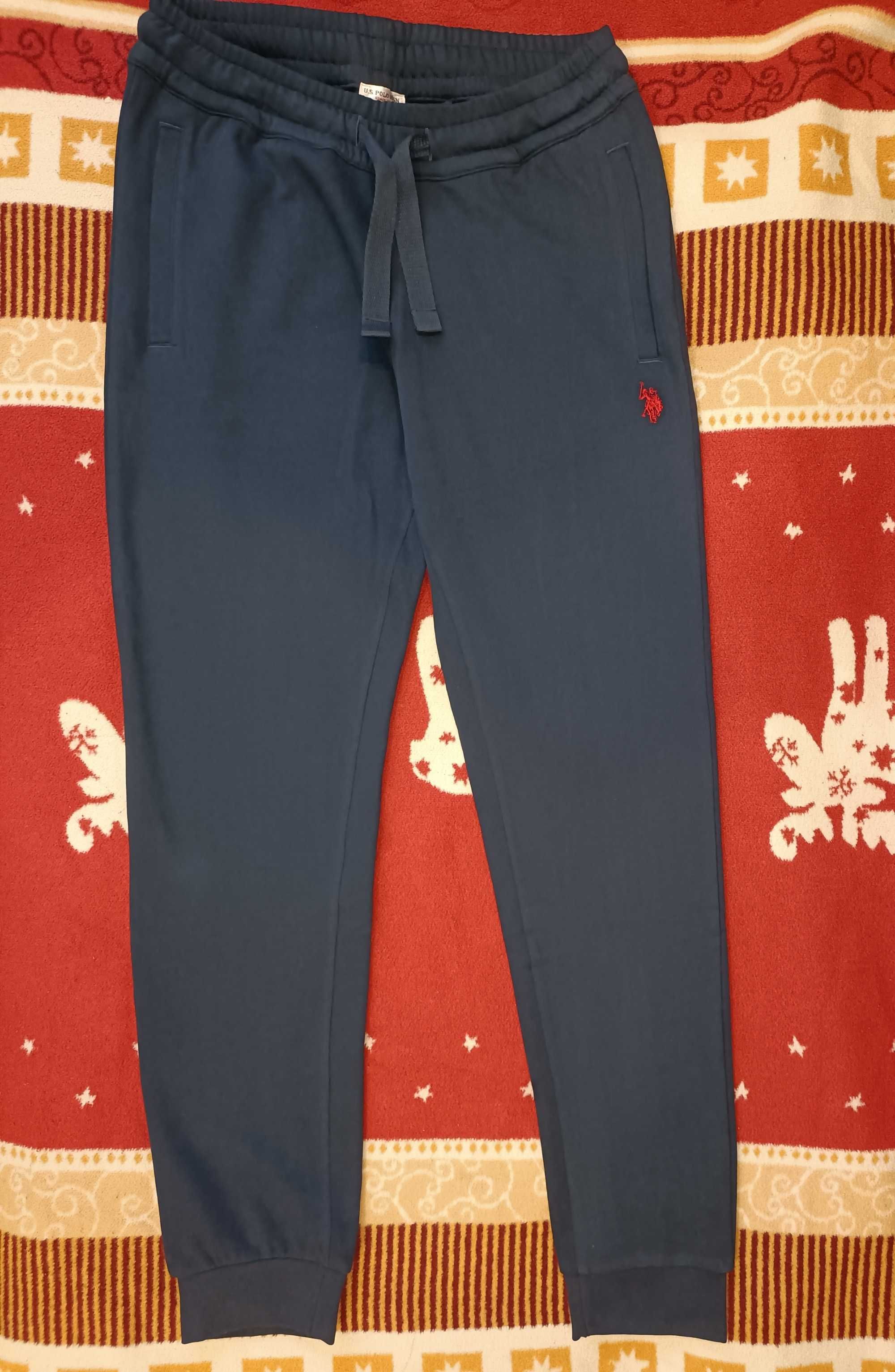 Pantaloni lungi US Polo marimea M, bleumarin