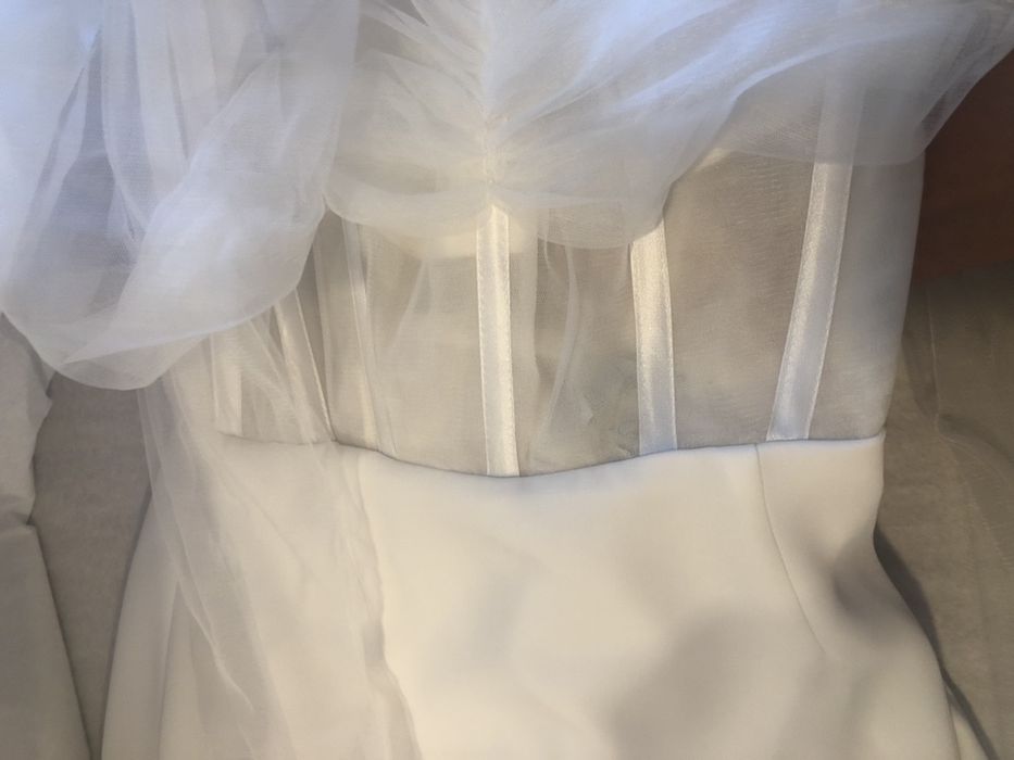 Rochie alba Marrie Ollie