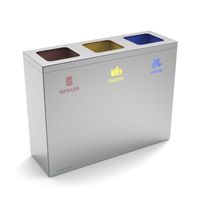 Cos gunoi inox pentru colectare selectiva, Cosuri reciclare deseuri