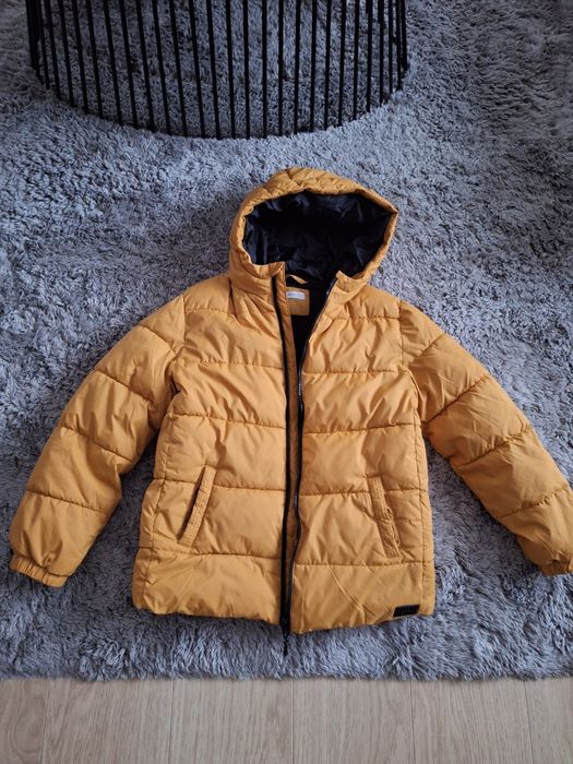 Geaca superba iarna Mango, 11- 12 ani sau 152 cm, galben mustar, noua