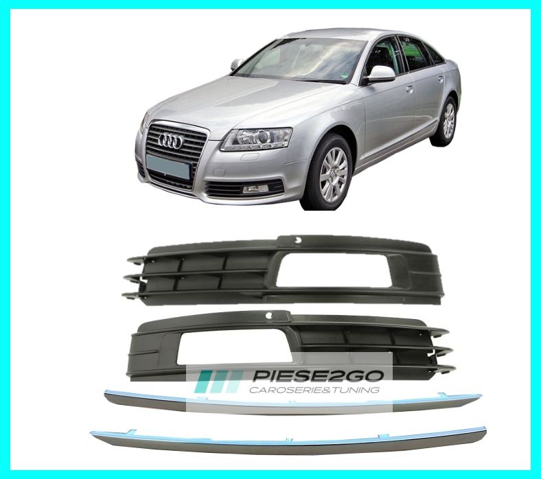 Grila e proiector bandou bara fata stanga/dreapta Audi A6 C6 2008-2010