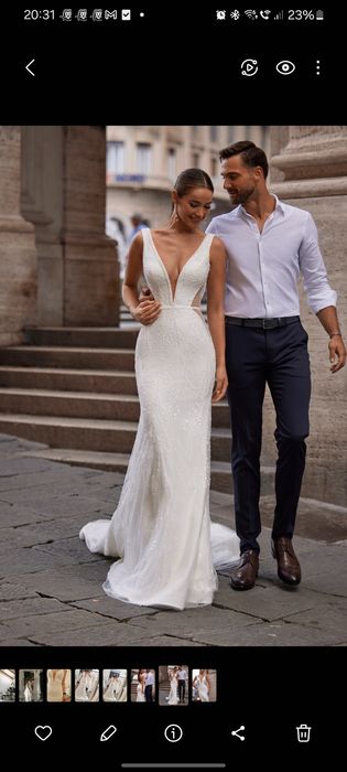 Rochie mireasa tip sirena, Marimea 40, Katy Corso