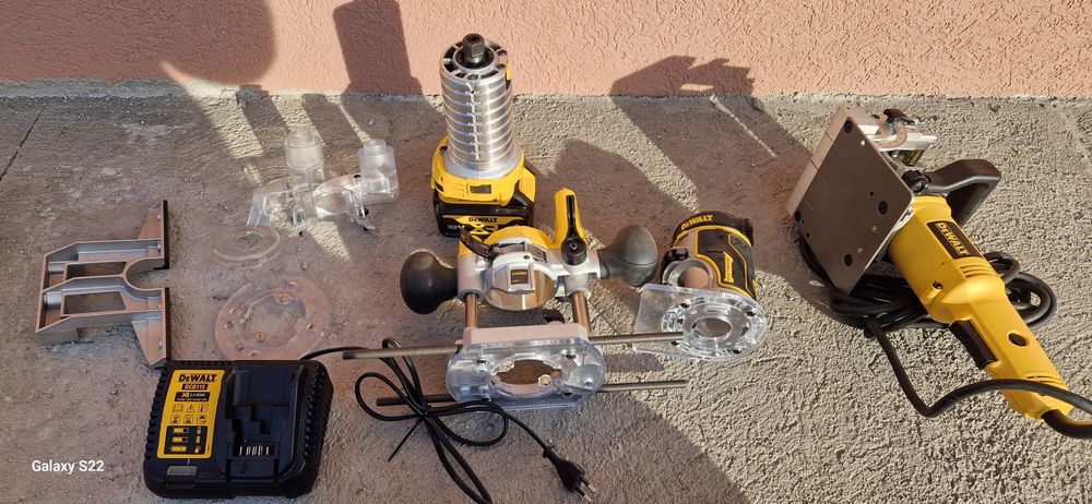 Dewalt freza pe acumularor ,curent