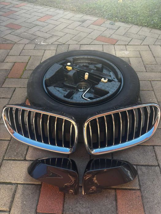 Roata rezerva slim BMW, grile fata F10, capace oglinzi F10