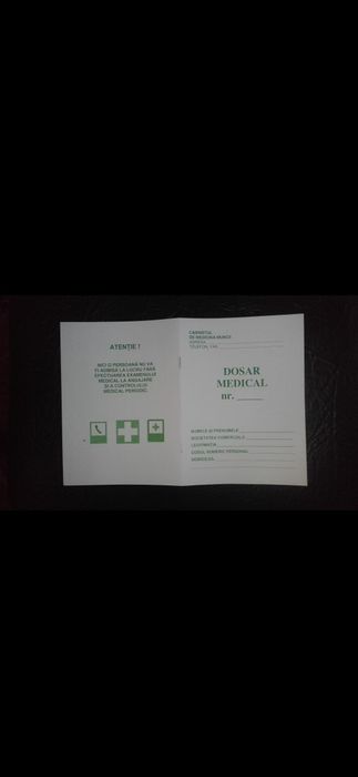 Fise de instructaj protectia muncii SSM si SU, Dosar medical - Tipizat