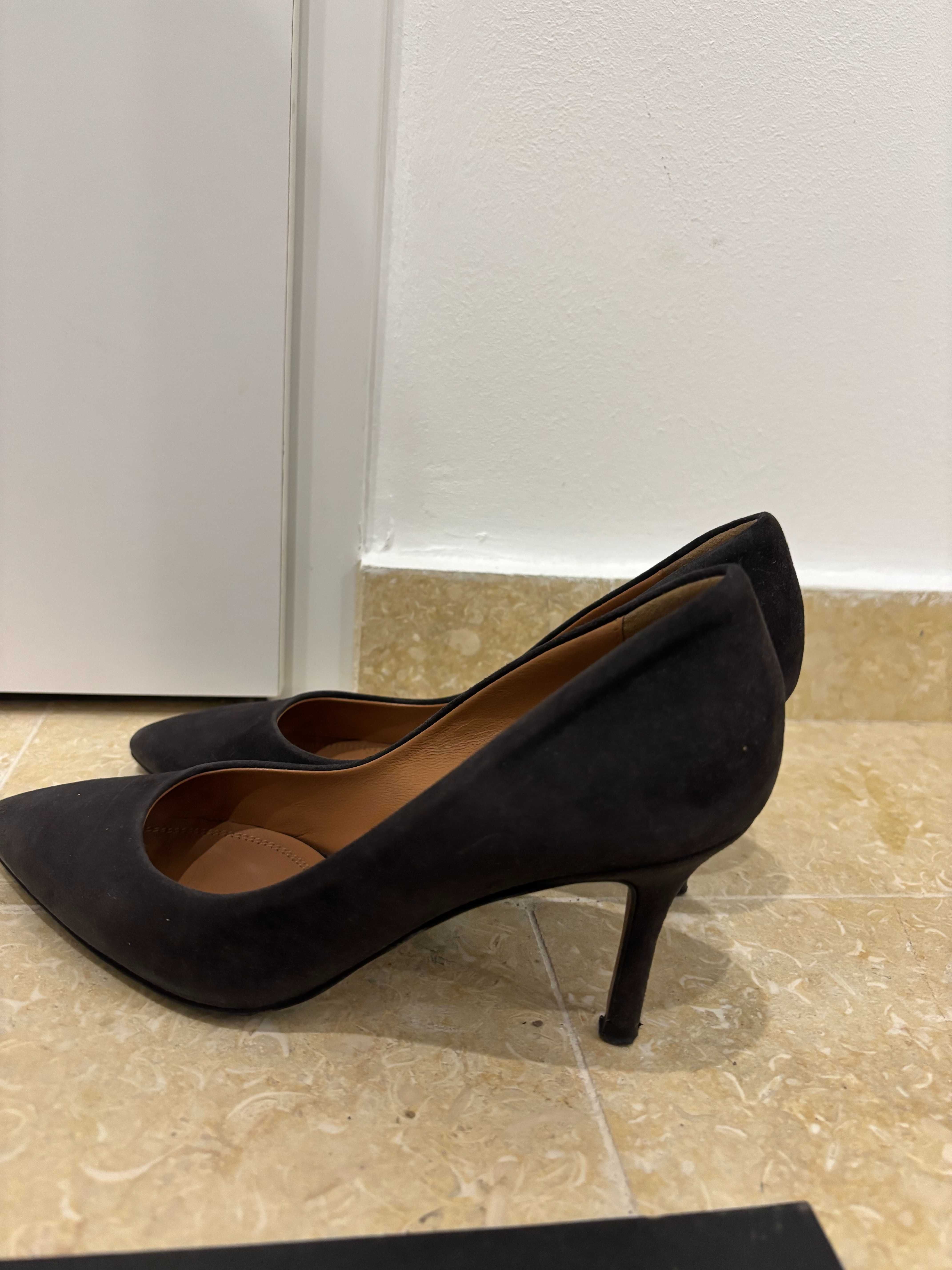 Vand Pantofi Eleganti Dama Camoscio Gri