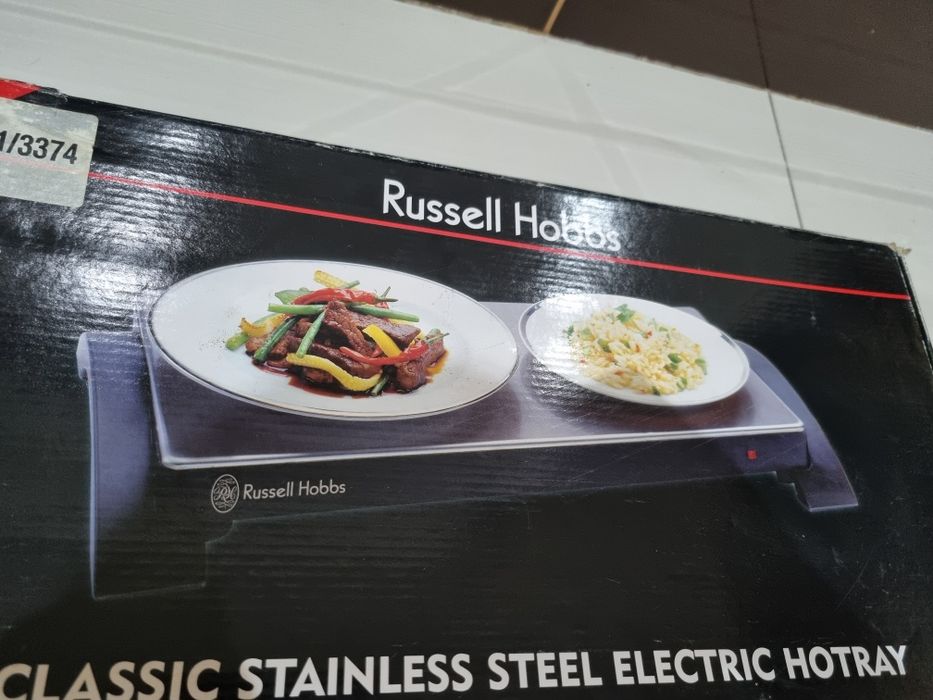 Tava incalzire mancare fără fir Russel Hobbs inox
