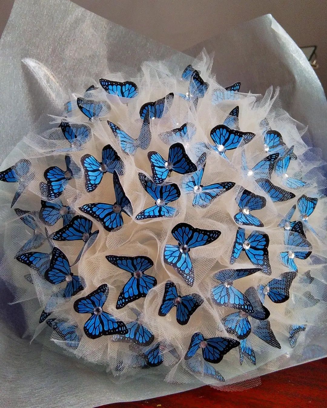 букет из бабочек. 63 синии бабочки. Шымкент!