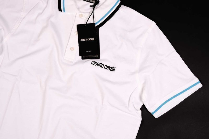 ПРОМО Roberto Cavalli-M и XL размер-оригинална бяла поло тениска