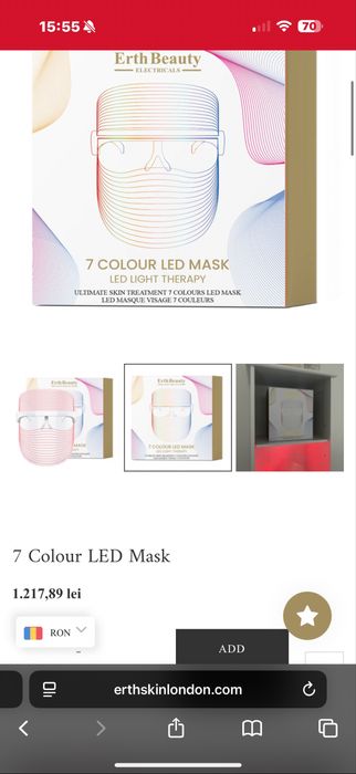 Masca Led 7 culori tratament facial