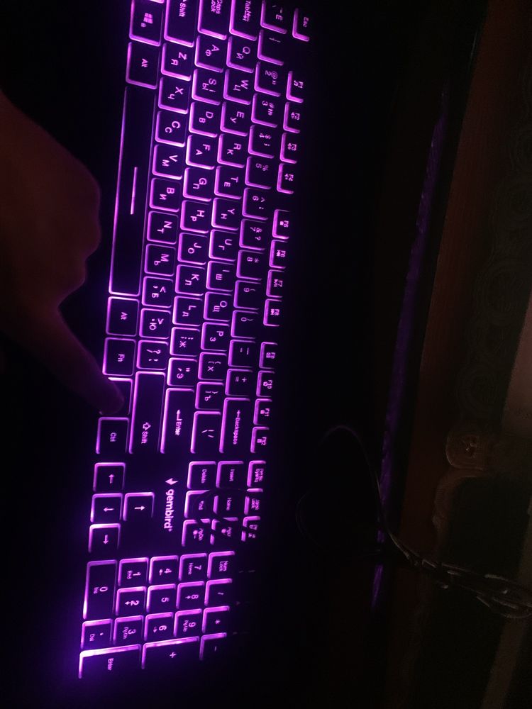 Клавиатура gembird с подсветкой