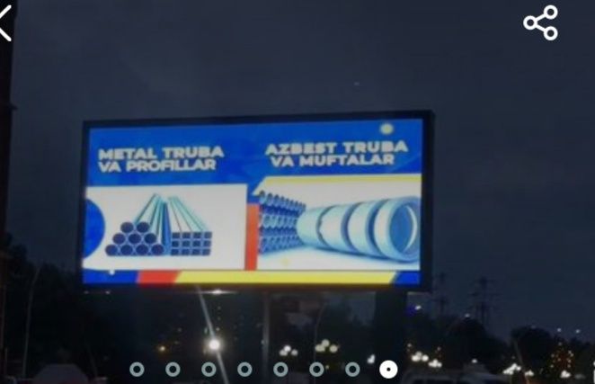 Республика буйлаб, ташки реклама // лэд экранларда // билбордларда