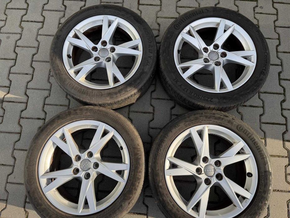 Set roti jante AUDI + anvelope Continental Premium 225/50 R17 de vara