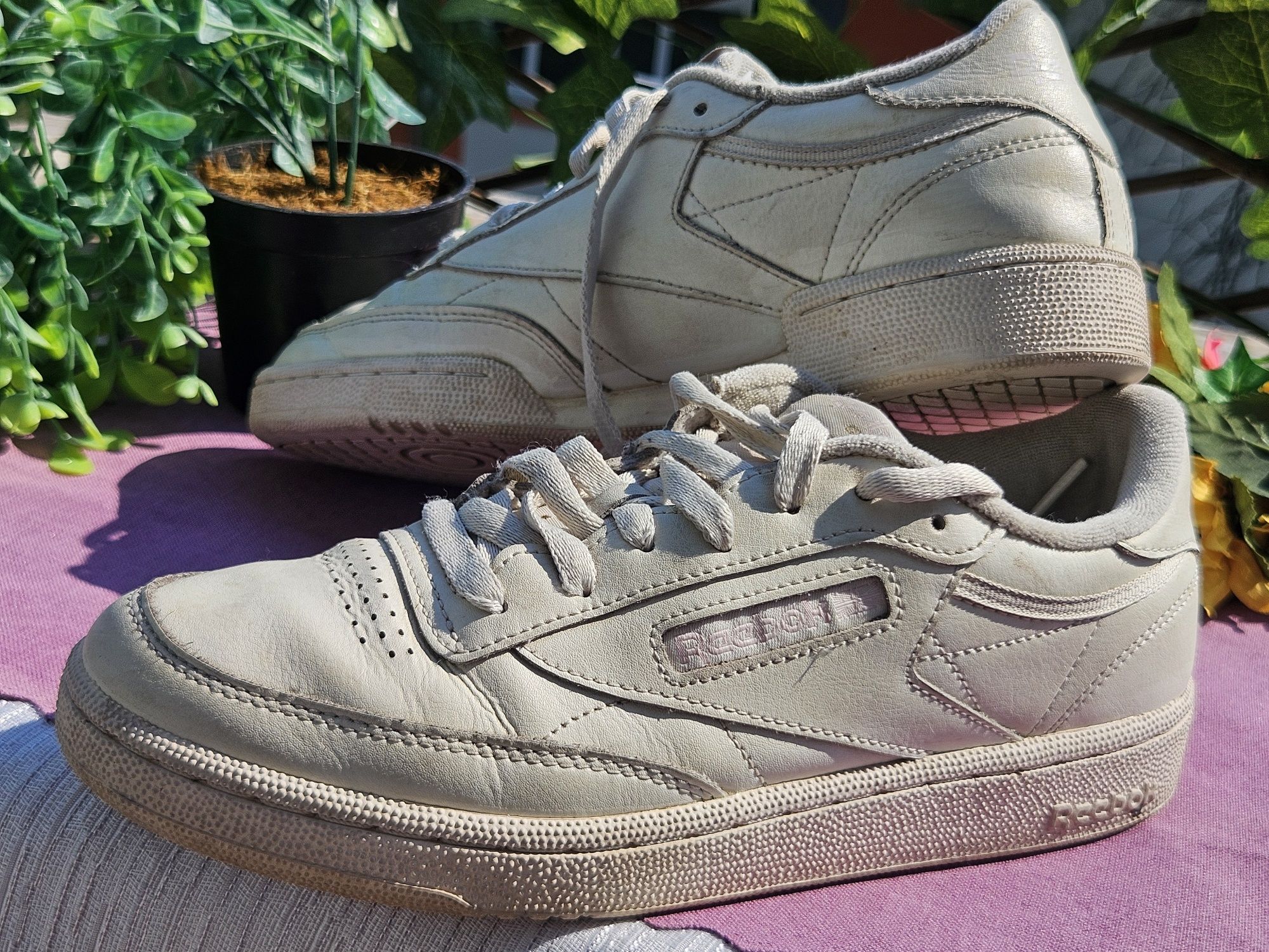 Reebok кецове естествена кожа