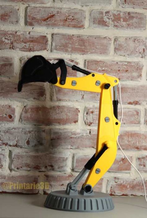 Lampa birou copii Excavator – LED USB, print 3D