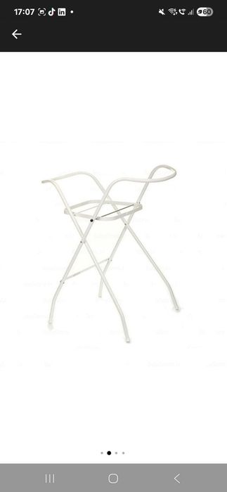 Set Cadita Folk 102cm cu Suport metalic si Suport Anatomic Alb