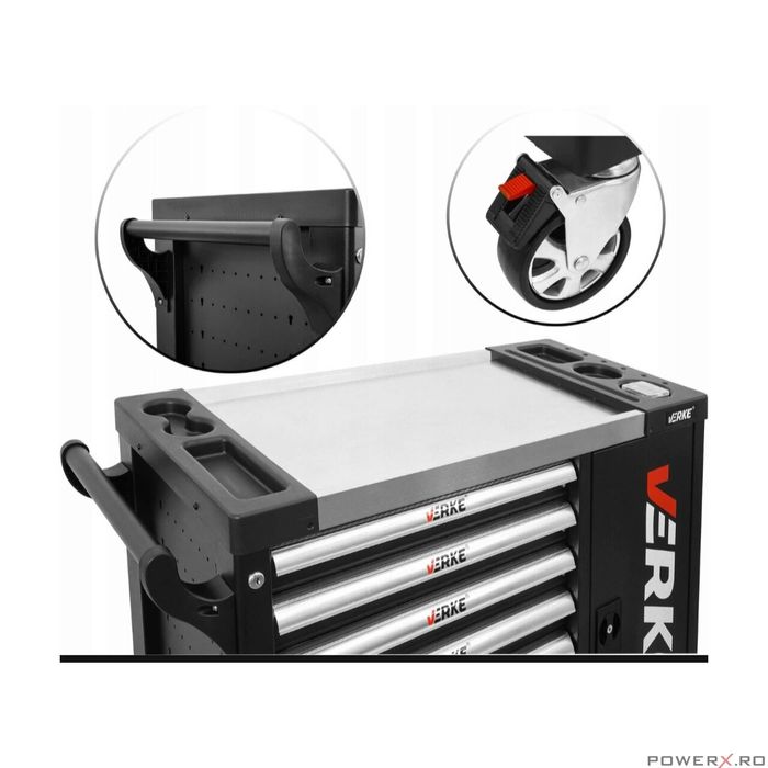 Dulap de scule complet echipat, 306 piese, Verke