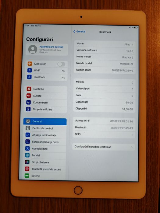 iPad Air 2 wifi 64gb