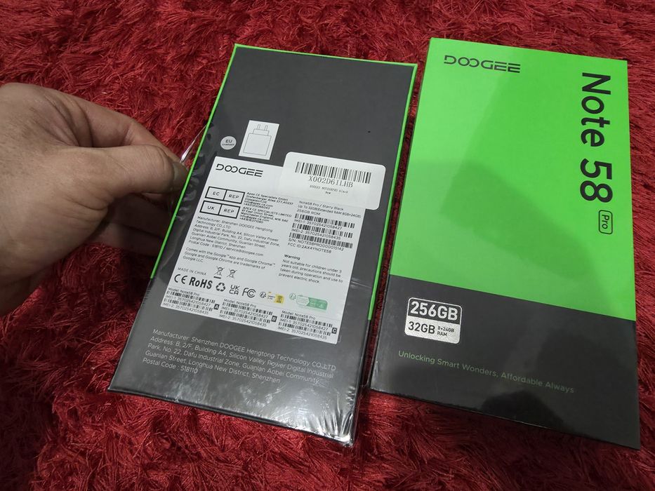 -Doogee Note 58Pro, Nou, 128Gb, 8Ram+24 extins, 0 cicluri incarcare, n