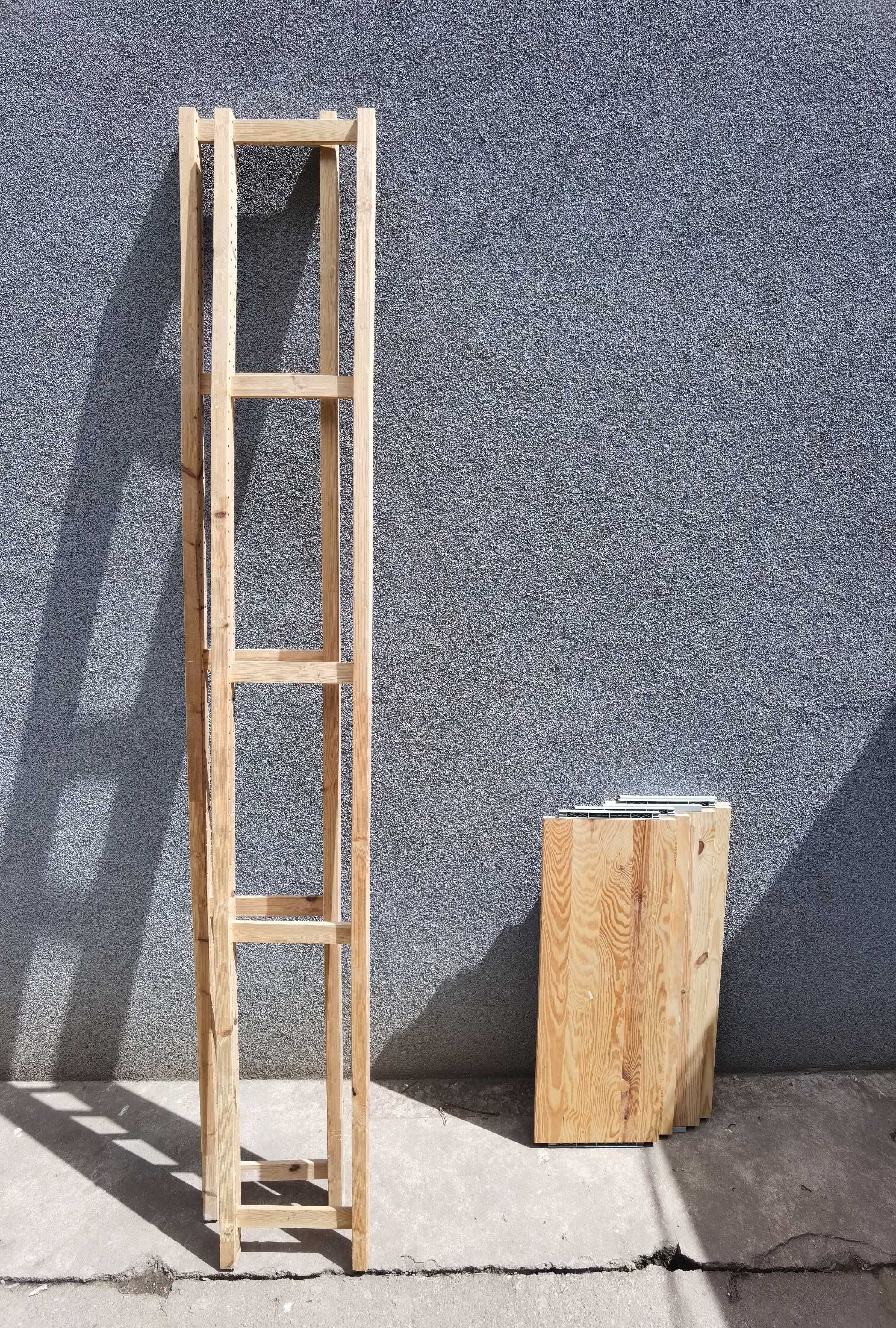 raft lemn cu polite reglabile Ikea Ivar