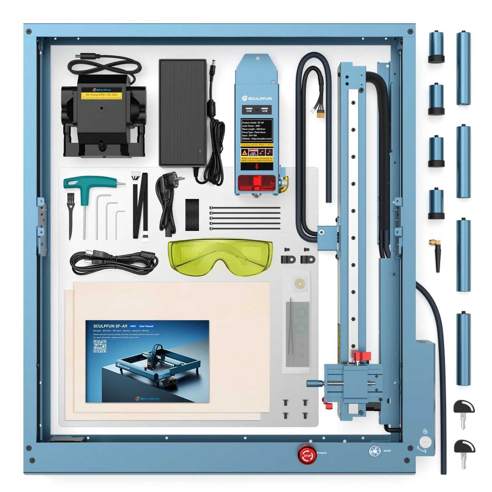 SCULPFUN SF-A9 40W CNC лазер лазерно гравиране рязане