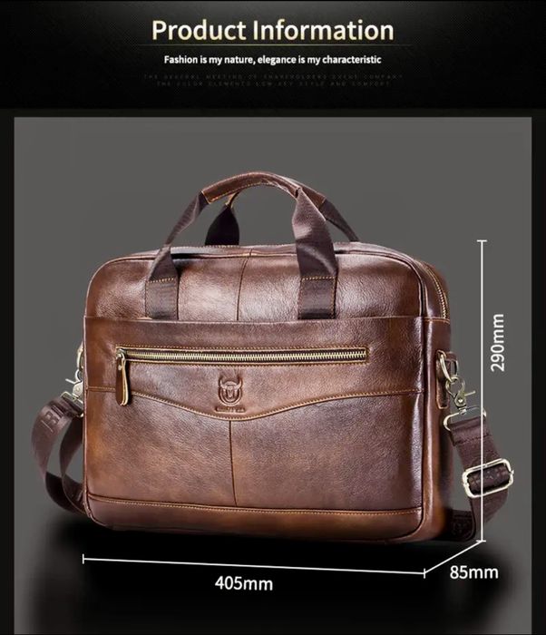 Мъжка бизнес чанта/Универсално-Елегантно куфарче за лаптоп -7%Промоция
