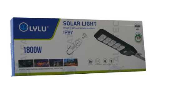 Много голяма соларна улична лампа 10 секции 1800w